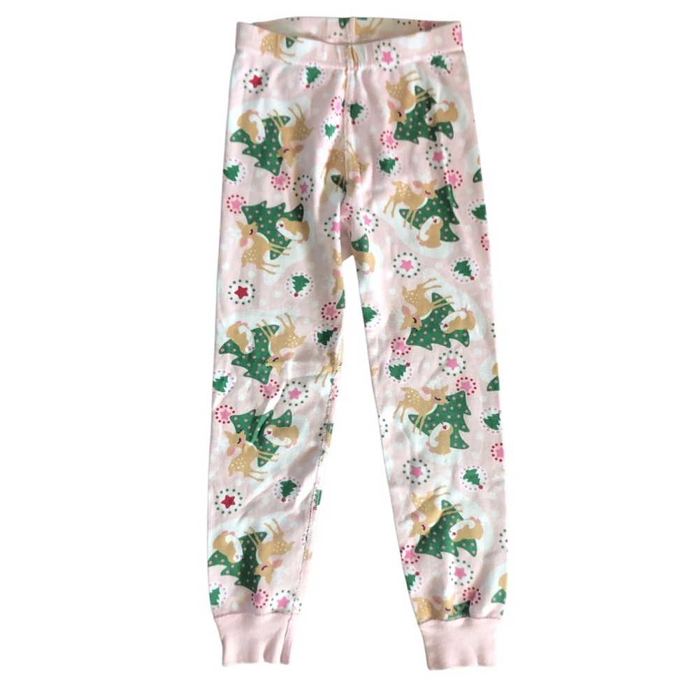 C Hanna Andersson Pink Tree and Deer Girls Pajama Bottom Size 5 Years NWOT